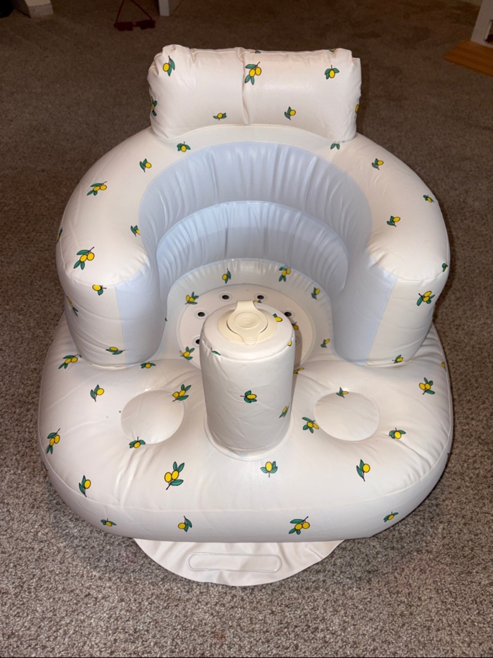 Inflatable Baby Seat with Lemon Print
